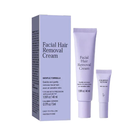 Smooth Skin Moisturizing Facial Hair Removal Cream for Women, Soft Serve Shave Oil, 30g