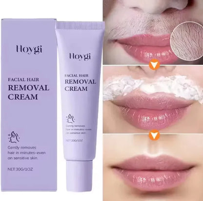 Smooth Skin Moisturizing Facial Hair Removal Cream for Women, Soft Serve Shave Oil, 30g